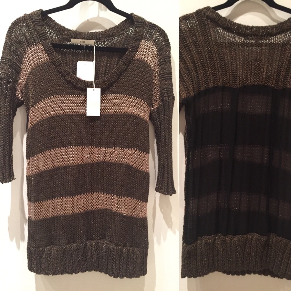 Svee knit top with sheer black back